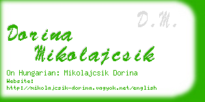 dorina mikolajcsik business card